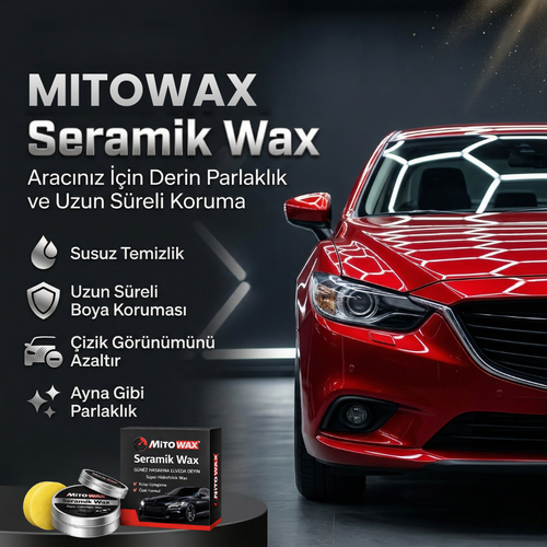MITOWAX Seramik Wax – Ayna Gibi Parlaklık & Boya Koruma