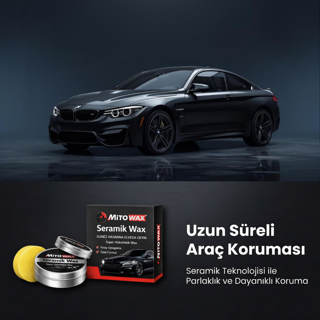 MITOWAX Seramik Wax – Ayna Gibi Parlaklık & Boya Koruma