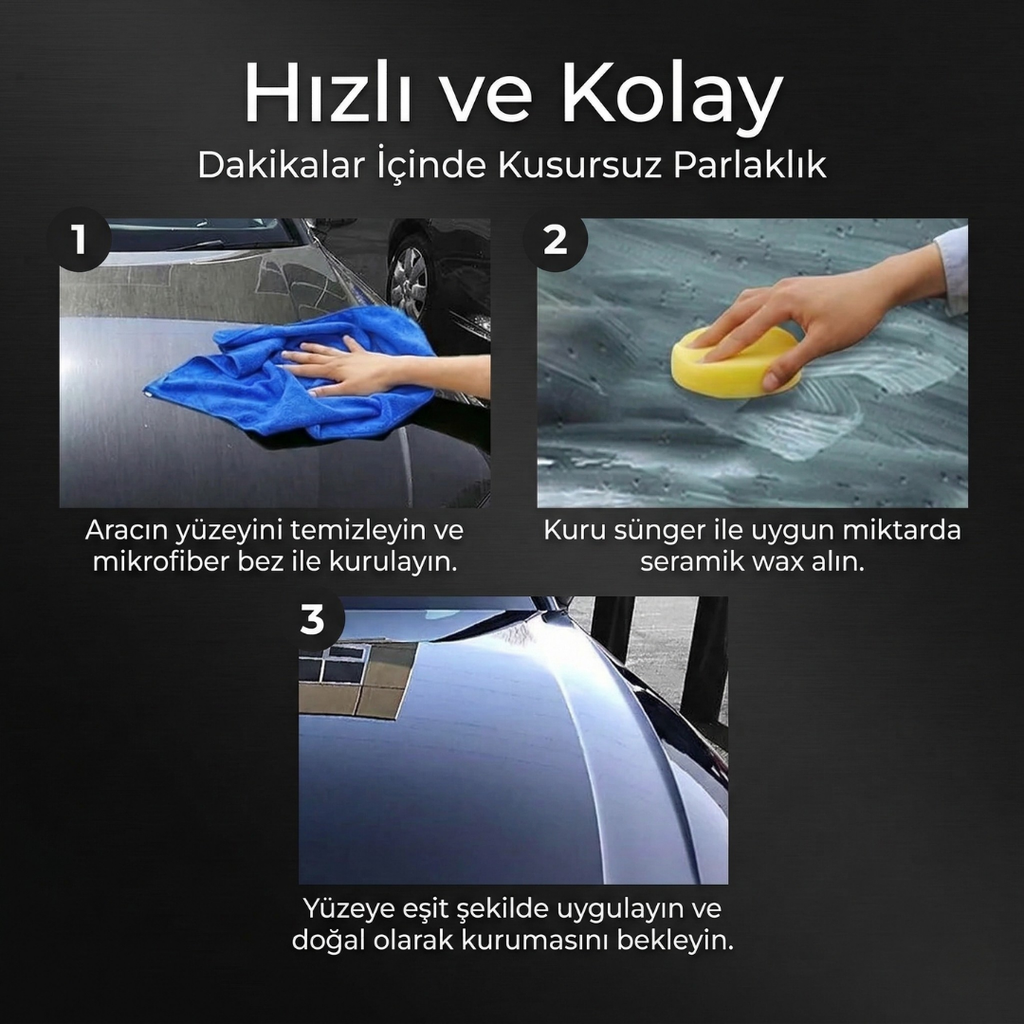 MITOWAX Seramik Wax – Ayna Gibi Parlaklık & Boya Koruma